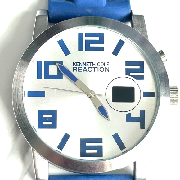 Kenneth Cole Reaction Mens Silicone Watch Blue - Picture 5 of 9